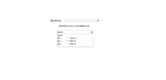 選擇需要進行身份認證的所屬服務(wù)機構(gòu)