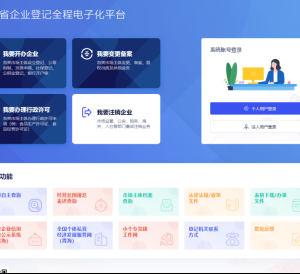 青海省全程電子化登記平臺(tái)公司注冊(cè)操作流程說(shuō)明