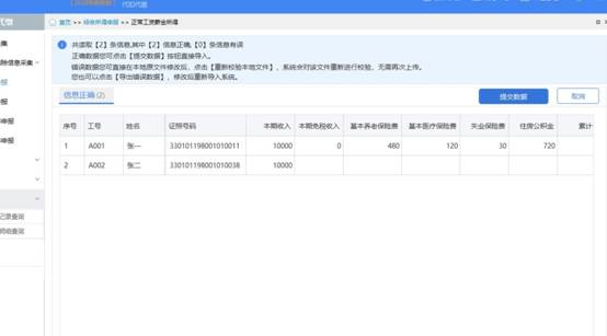 導(dǎo)入申報—結(jié)果