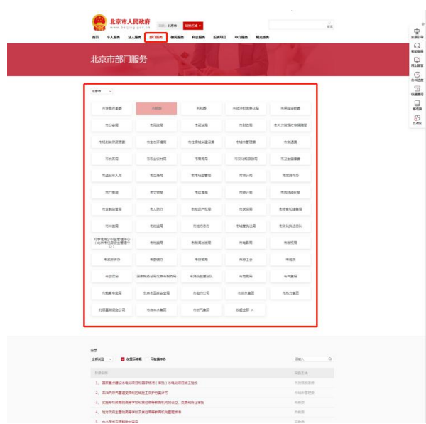 按部門服務辦事
