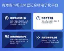 青海省市場主體登記全程電子化平臺(tái)入口