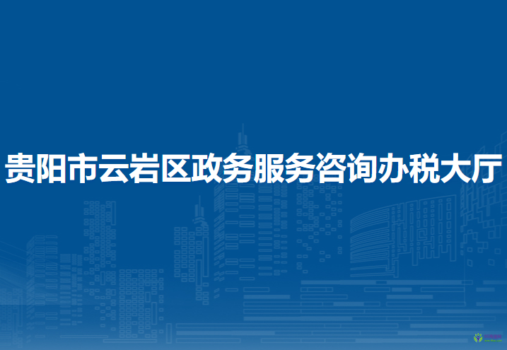 貴陽市云巖區(qū)政務(wù)服務(wù)咨詢辦稅大廳