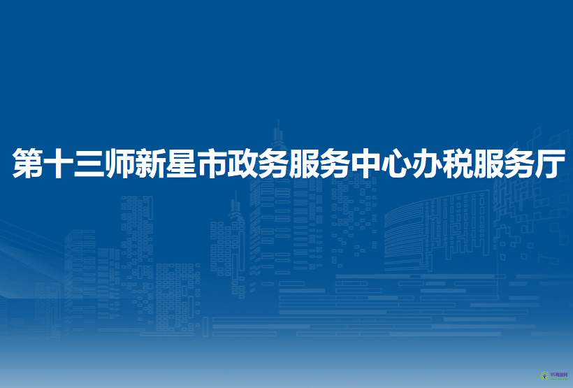 第十三師新星市政務服務中心新星稅務局辦稅服務廳