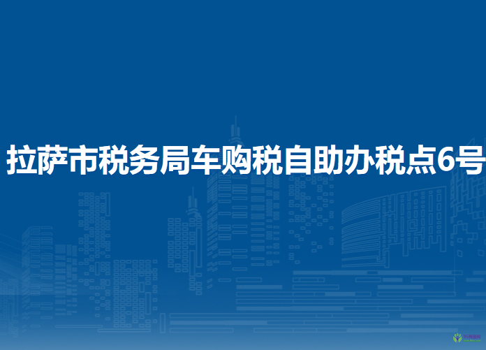 拉薩市稅務局車購稅自助辦稅點6號