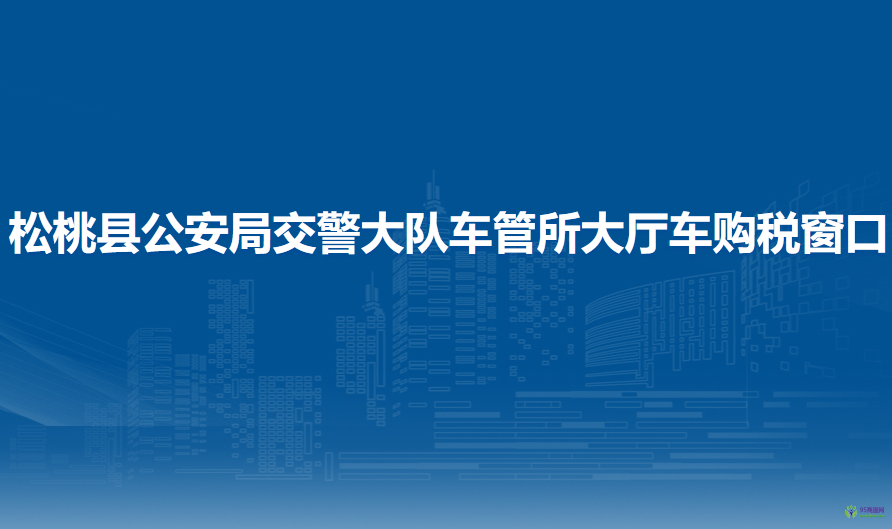 松桃苗族自治縣公安局交警大隊車管所大廳車購稅窗口