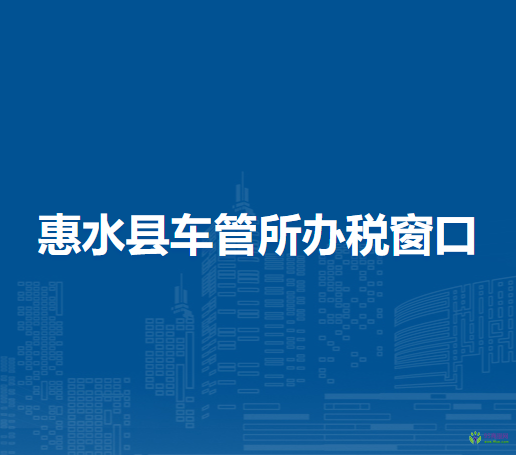 惠水縣車管所辦稅窗口