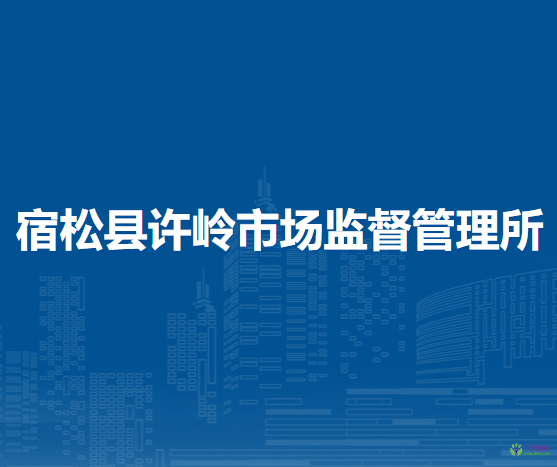 宿松縣許嶺市場監(jiān)督管理所