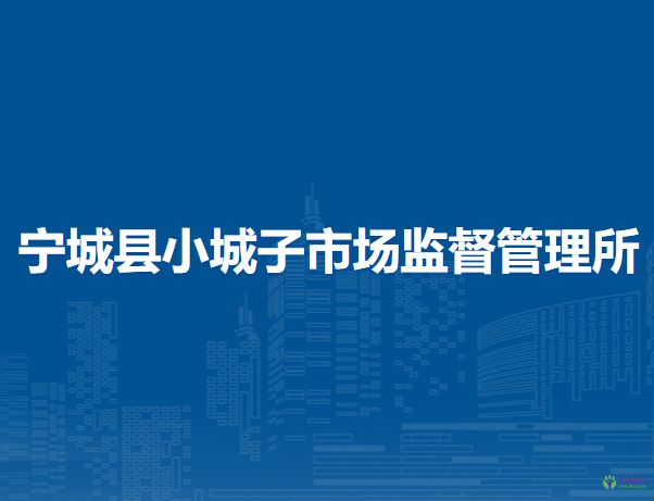 寧城縣小城子市場監(jiān)督管理所