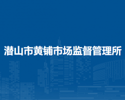 潛山市黃鋪市場(chǎng)監(jiān)督管理所