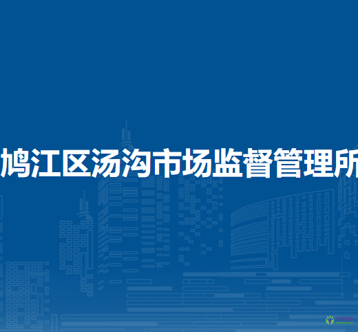 蕪湖市鳩江區(qū)湯溝市場監(jiān)督管理所